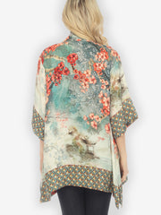 Summer Blossom Silk Kimono Jacket