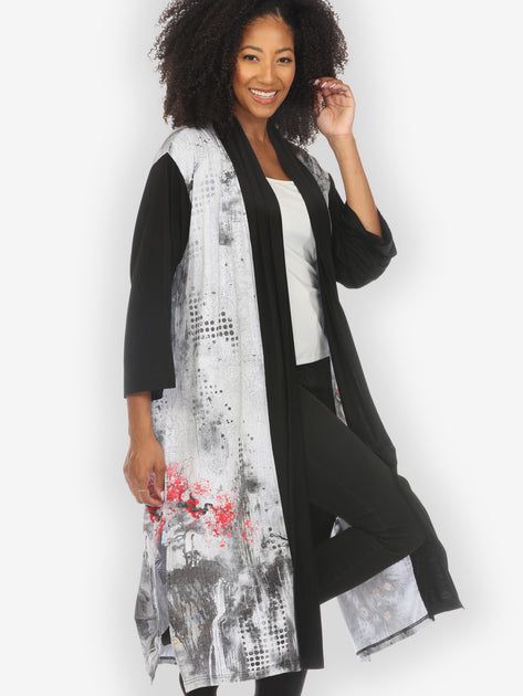 Monotone Peacock Knit Long Cardigan – CITRON CLOTHING