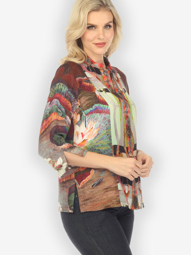 Giant Water Lily Silk Blouse