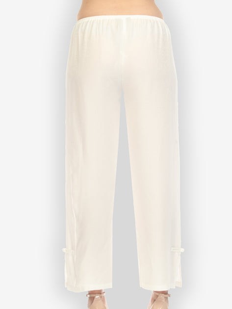 Silk Blend Pant - Charcoal