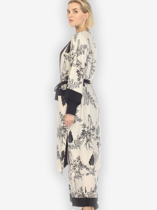 Black and Cream Robe/Duster