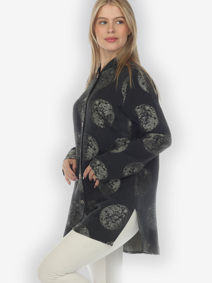 Brocade Silk Black Tunic