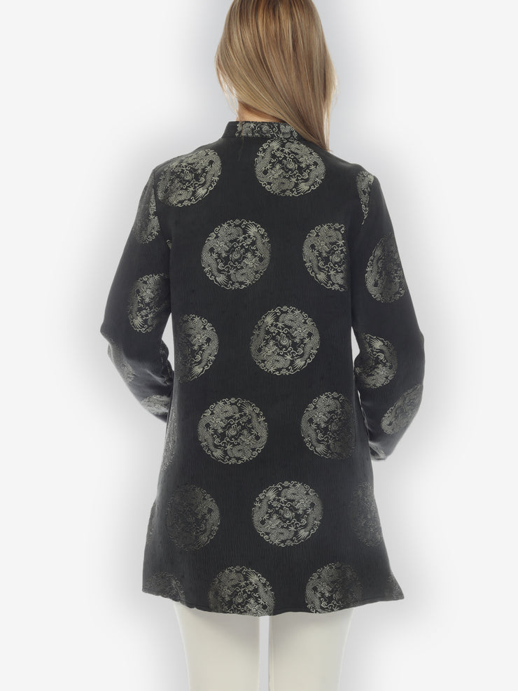 Brocade Silk Black Tunic