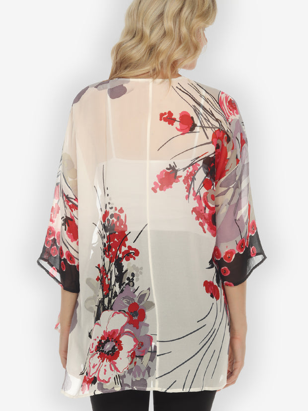 Amazing Flower Silk Cardigan