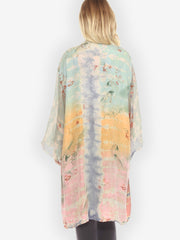 Tie Dyed Silk Kimono Jacket - 3X
