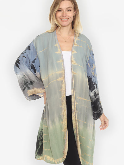One of a Kind Tie Dye Kimono Jacket - 3X