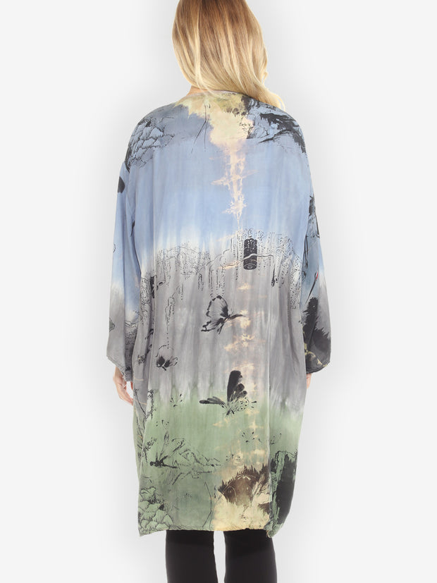 One of a Kind Tie Dye Kimono Jacket - 3X