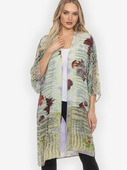 One of a Kind Tie Dye Silk Kimono Jacket - 1X