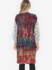 Tie Dyed Silk Kimono Jacket - XL