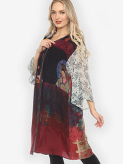 Tie Dyed Silk Kimono Jacket - XL