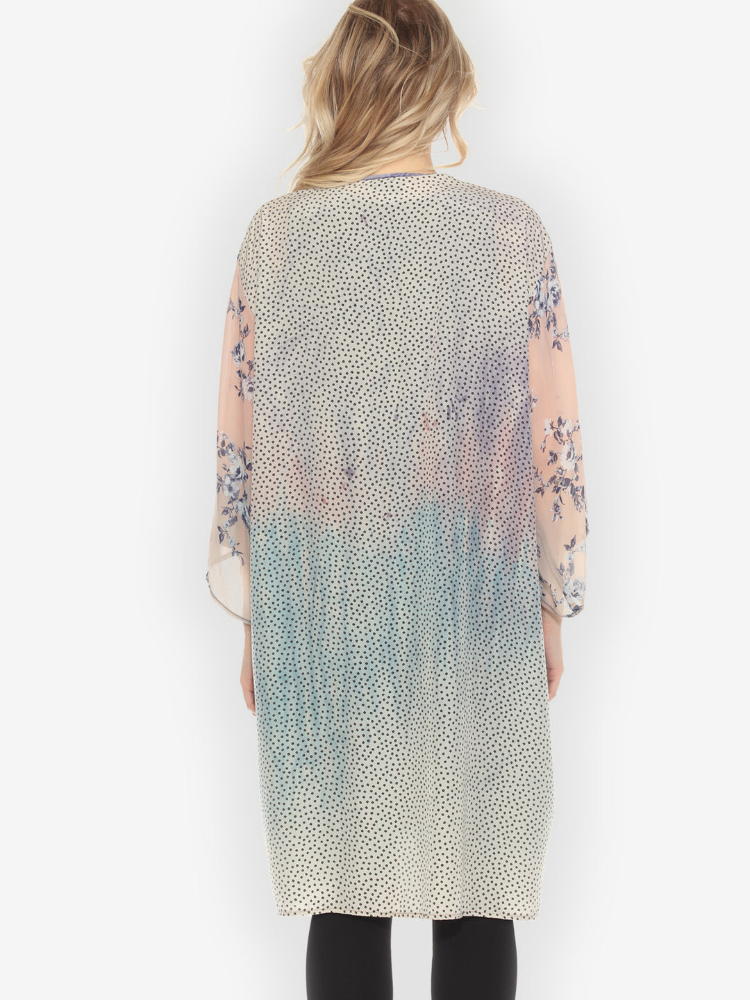 One of a Kind Silk Tie Dyed Kimono Jacket -1X