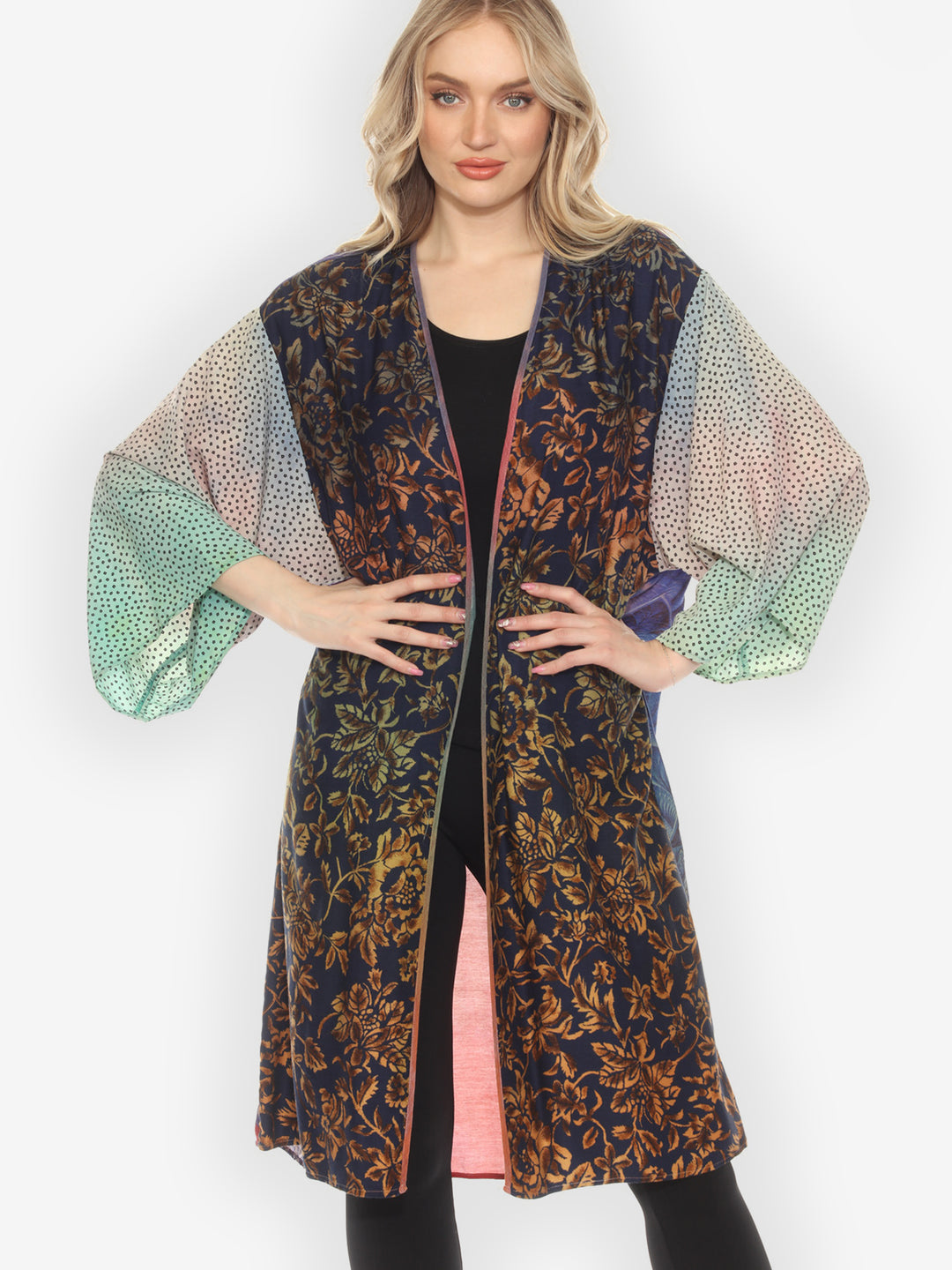 One of a Kind Tie Dyed Kimono Jacket - 2X