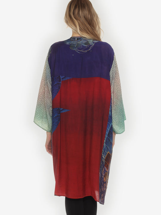 One of a Kind Tie Dyed Kimono Jacket - 2X