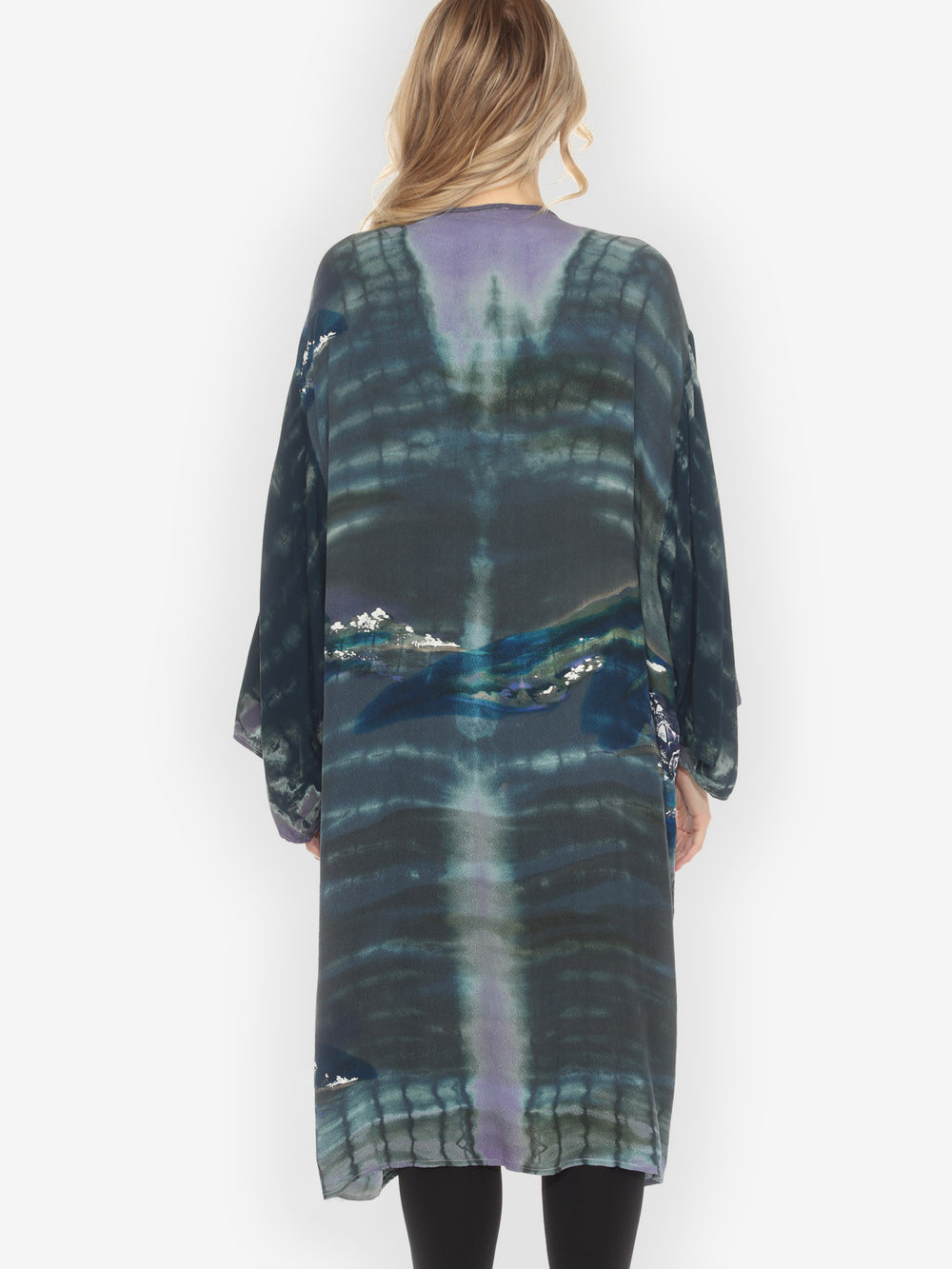 One of a Kind Silk Tie Dyed Kimono Jacket - 4X