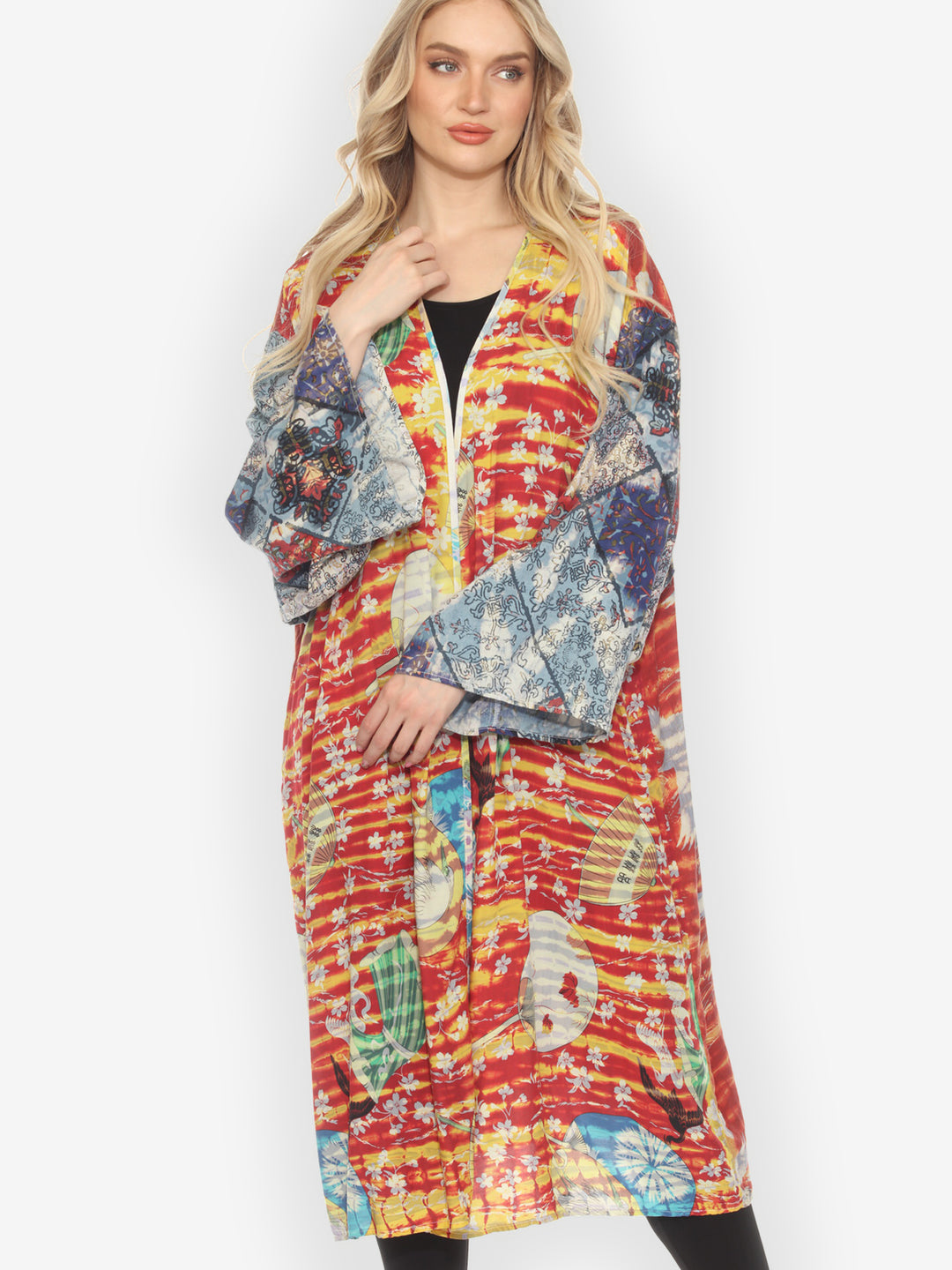 One of a Kind Tie Dyed Kimono Jacket - 3X