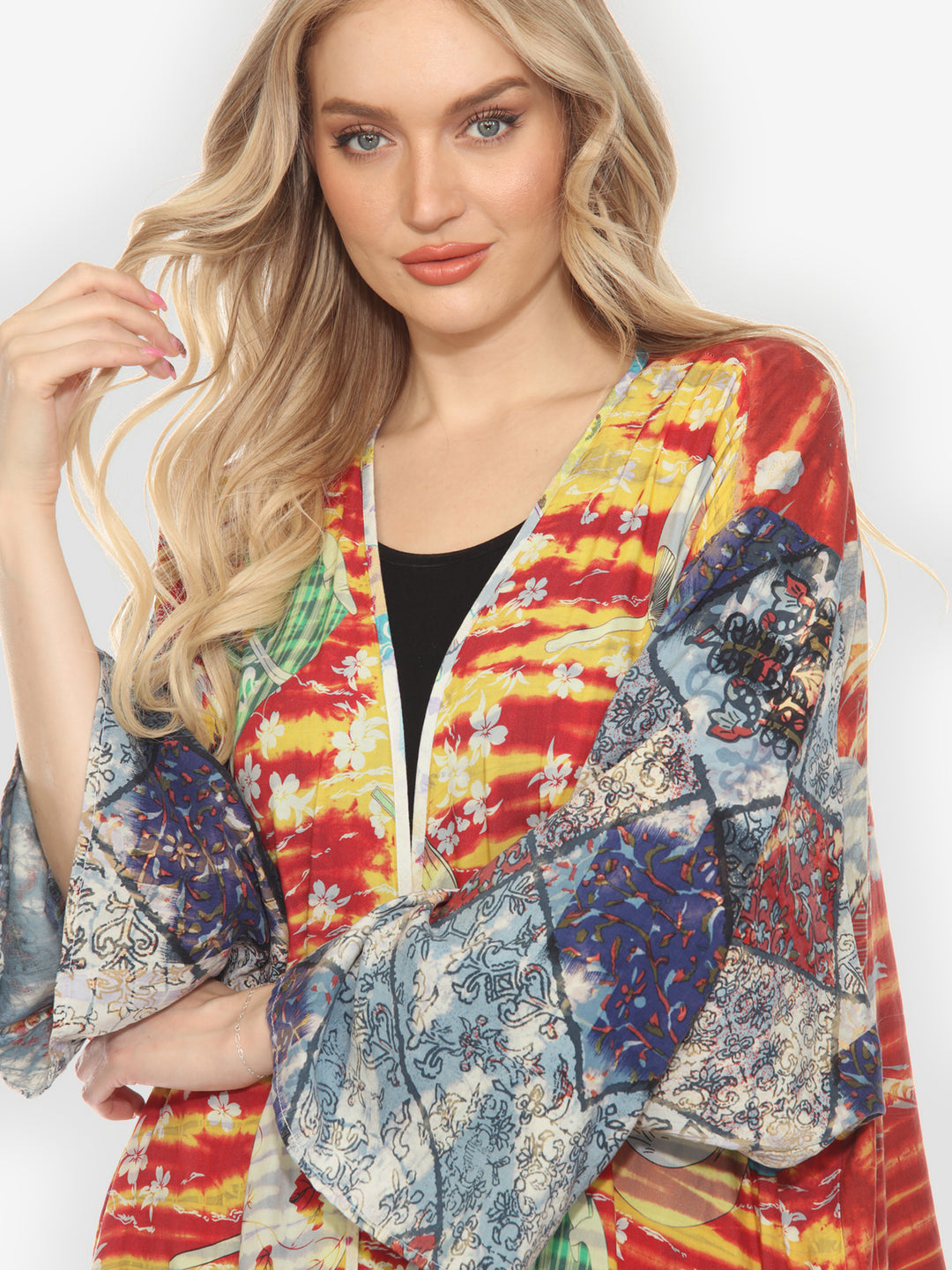 One of a Kind Tie Dyed Kimono Jacket - 3X