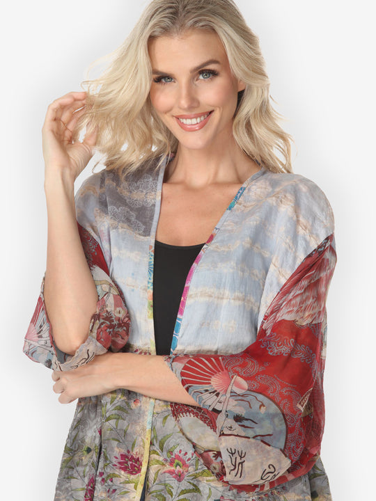 One of a Kind Tie Dyed Kimono Jacket - 1X