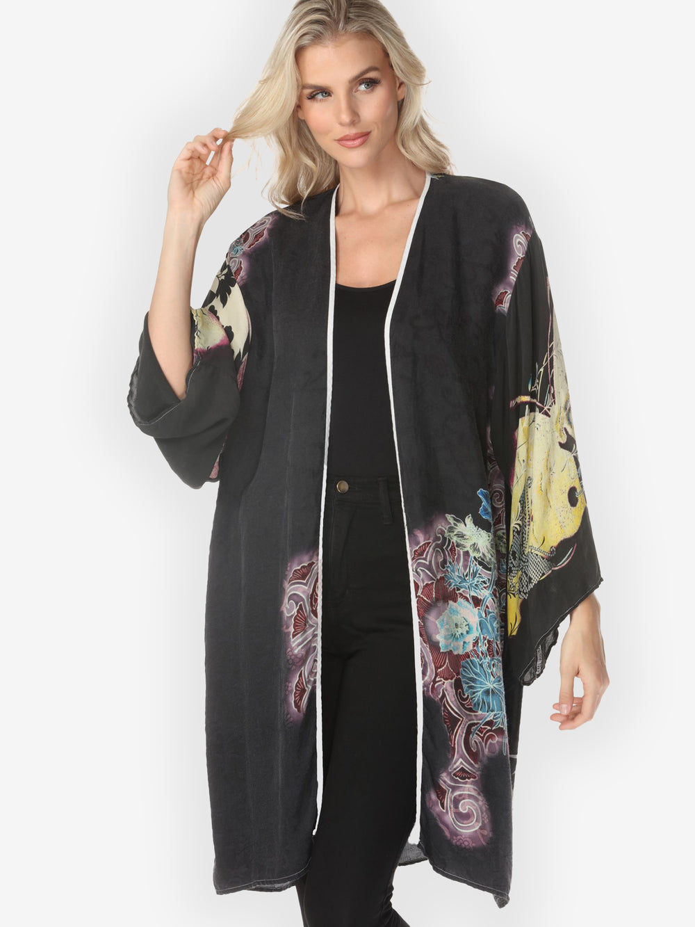 One of a Kind Tie Dyed Kimono Jacket - 0X
