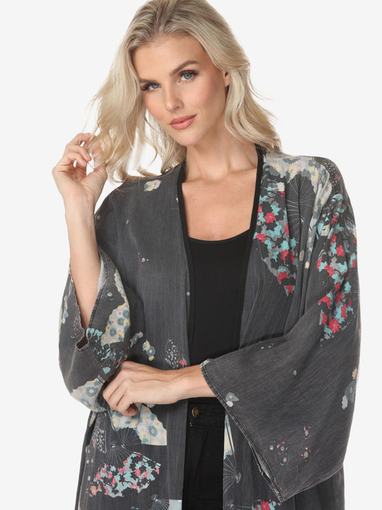 One of a Kind Silk Kimono Jacket - 2X