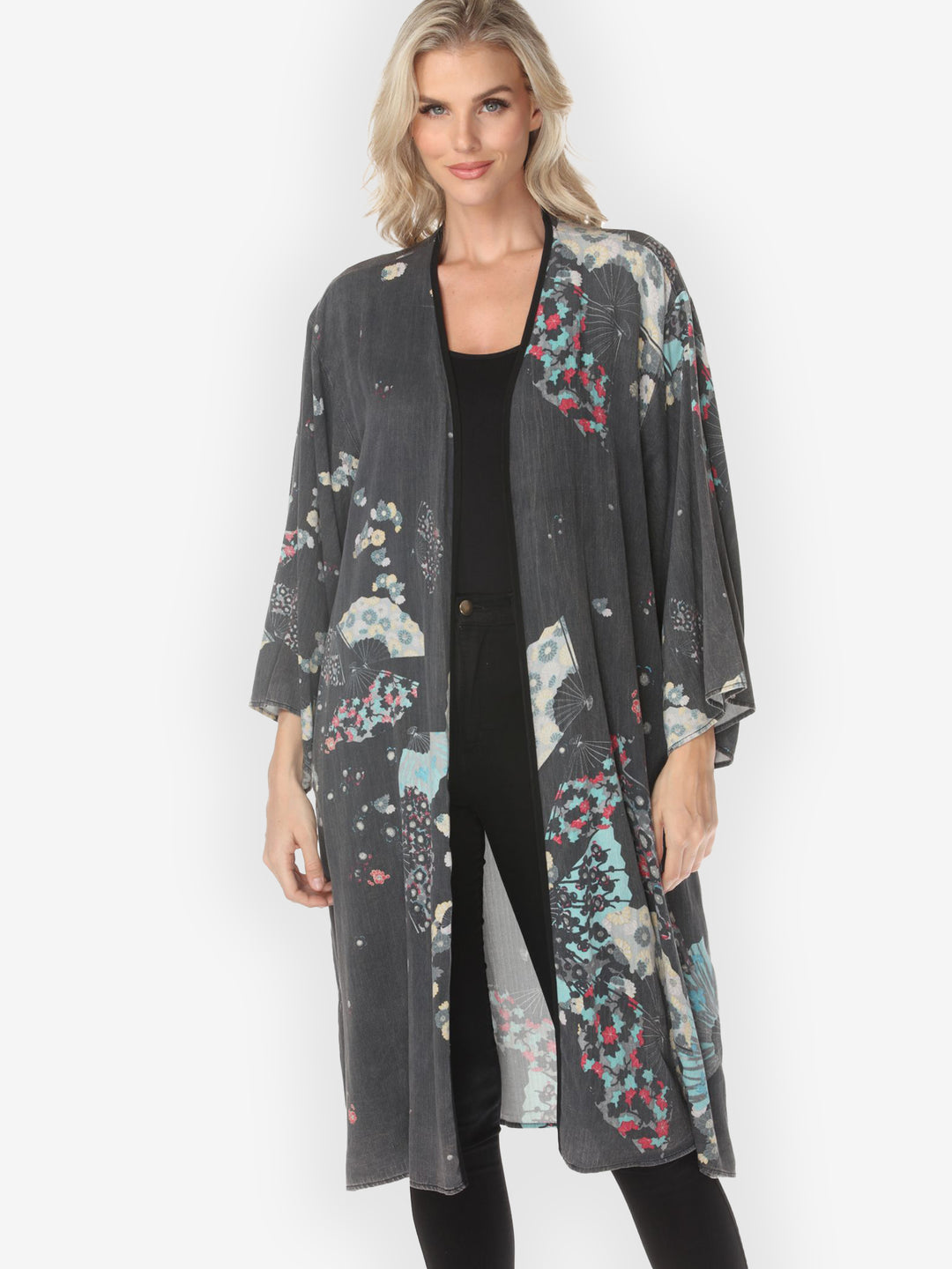 One of a Kind Silk Kimono Jacket - 2X