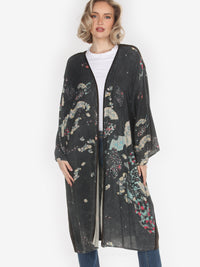 One of a Kind Tie Dyed Silk Kimono Jacket -4X