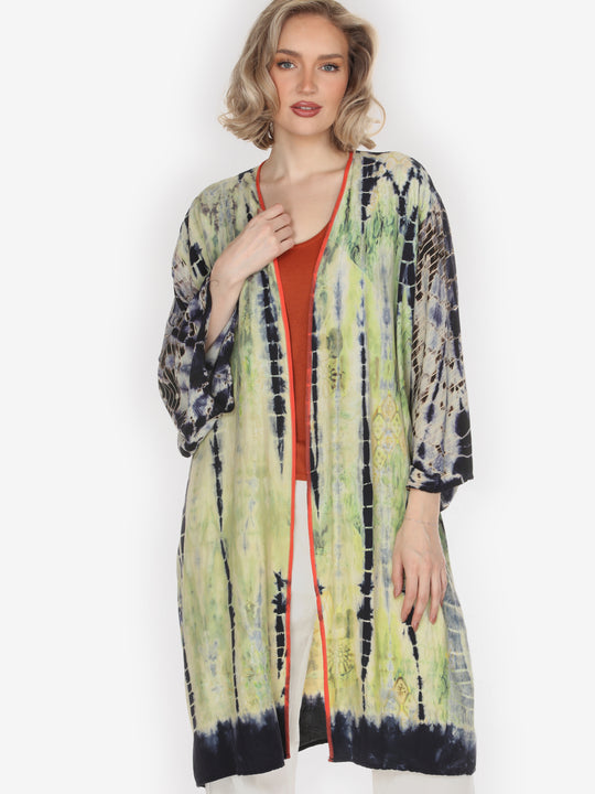 One of a Kind Tie Dyed Kimono Jacket - 0X
