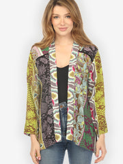 Zen Patchwork Stripe Gold Colorway Cardigan  - M