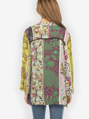 Zen Patchwork Stripe Gold Colorway Cardigan  - M