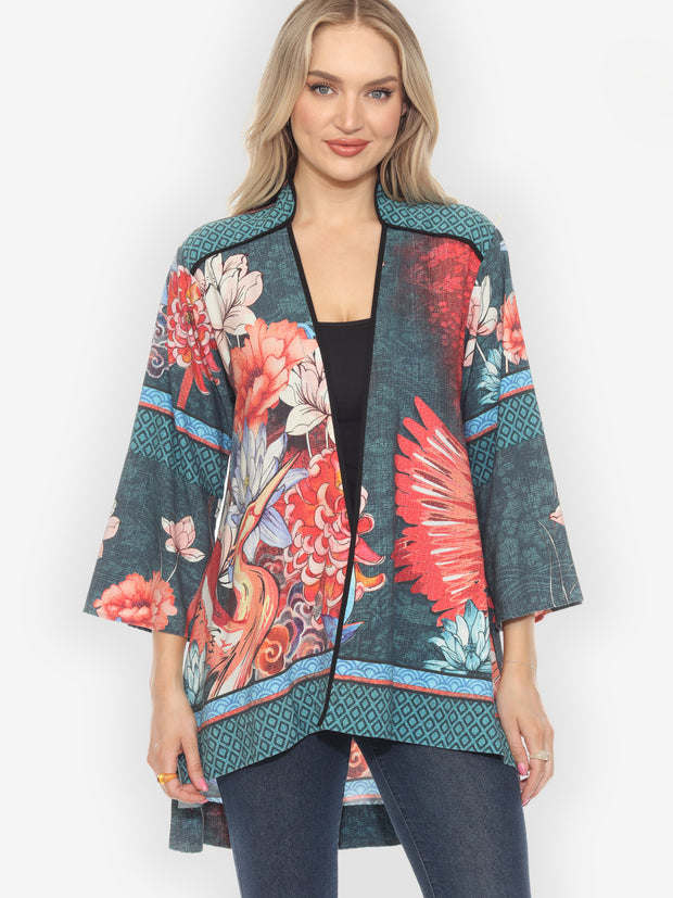 Crane with Flower Dynasty Jacket- M; 1X
