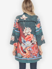 Crane with Flower Dynasty Jacket- M; 1X