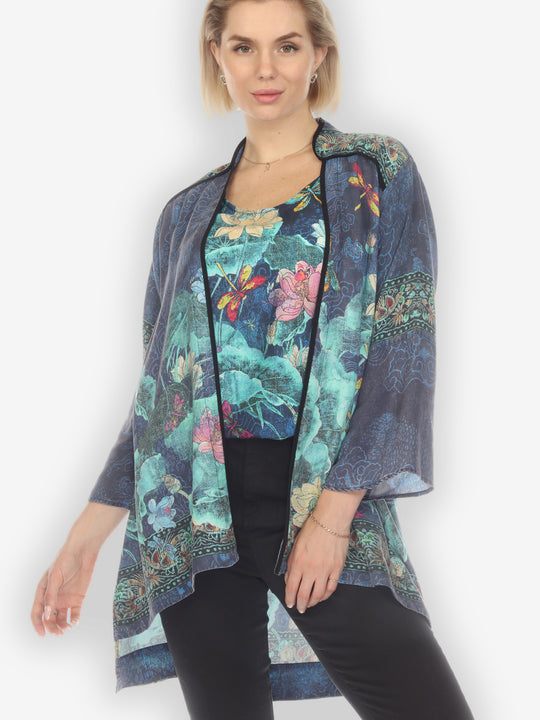 Dragonfly Lotus Turquoise Tank Top