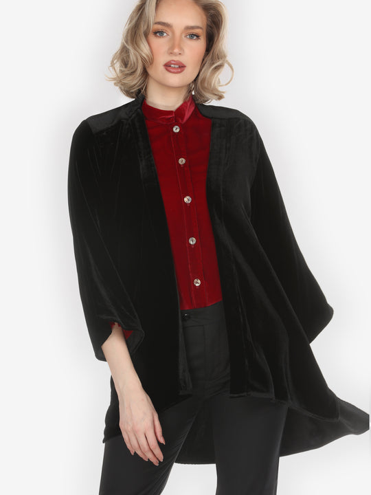 Silk Blend Velvet Kimono