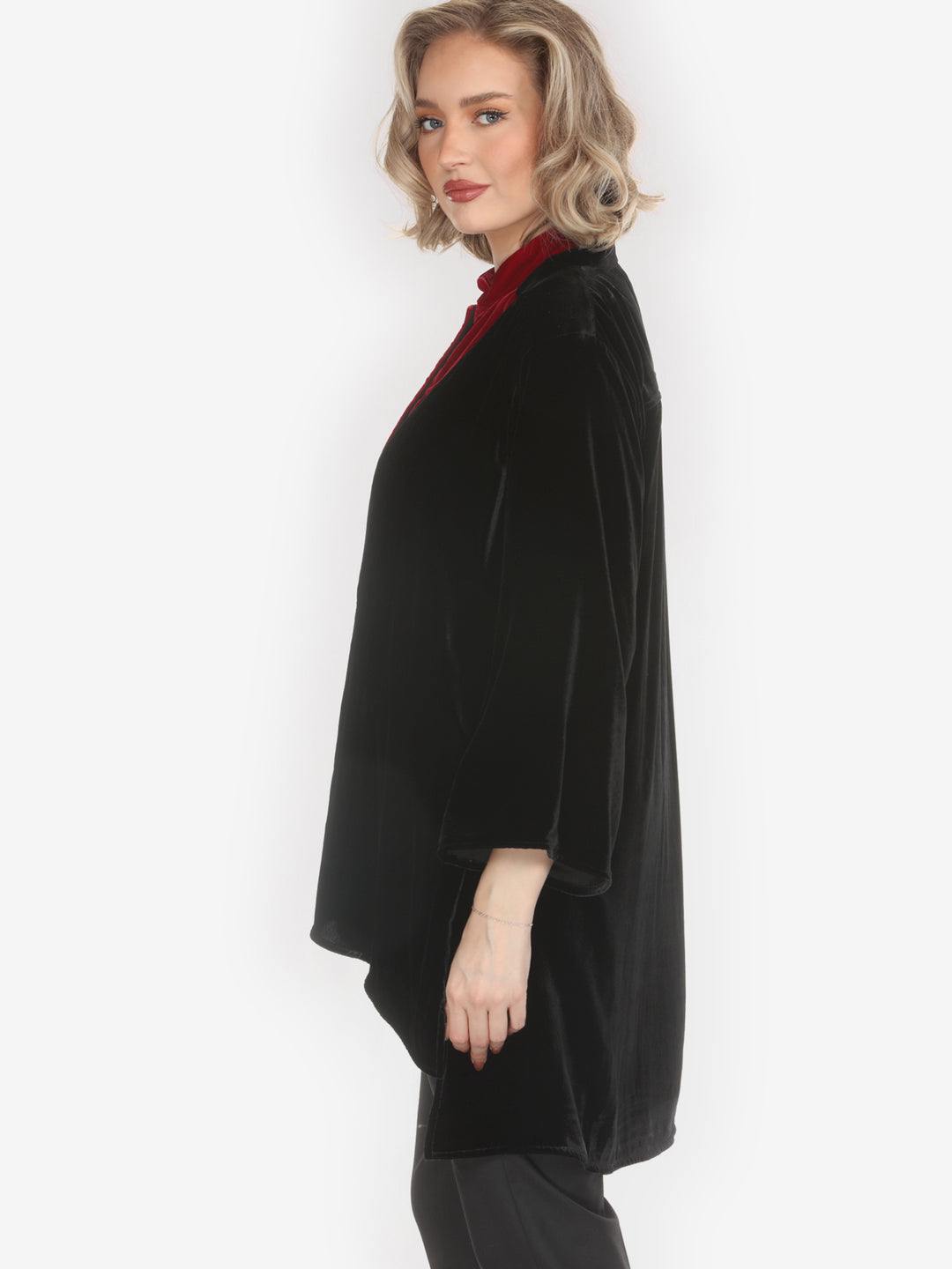 Silk Blend Velvet Kimono