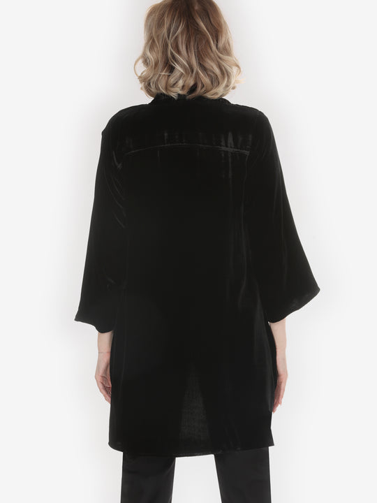 Silk Blend Velvet Kimono