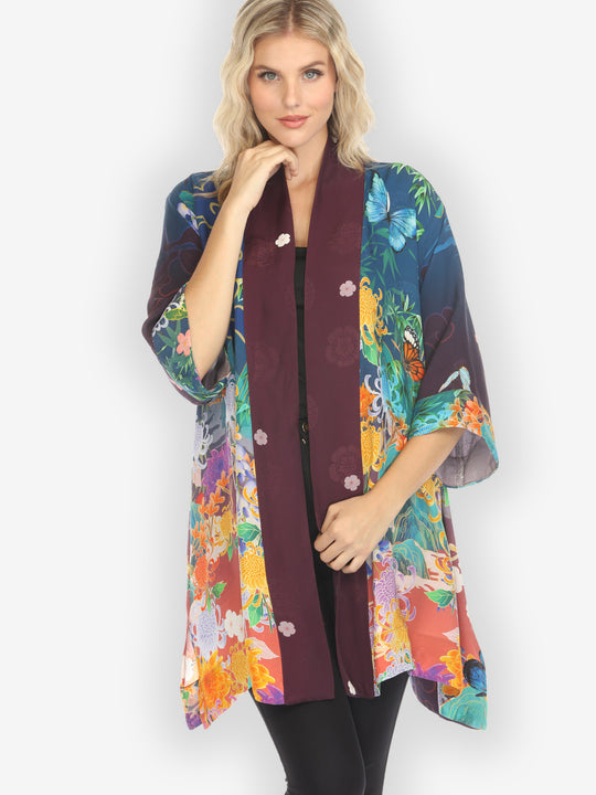 Chrysanthemum Gold Dream Silk Kimono