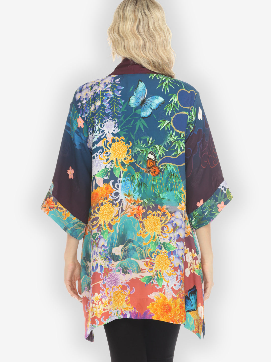 Chrysanthemum Gold Dream Silk Kimono