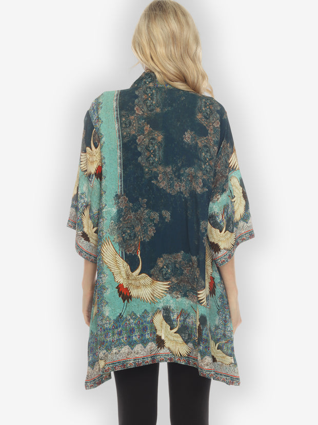 Crane Vintage Open Front Kimono