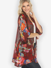 Dragonfly and Chrysanthemum Kimono Jacket