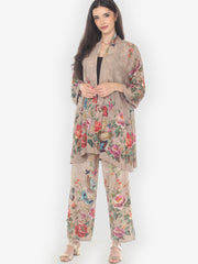 Embroidery Butterfly and Flower Pull on Pant