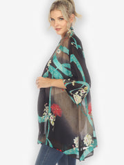 Flower and Swirls Kimono Top