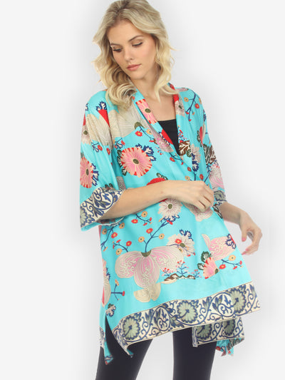 Fabulous Kindly Floral Rayon Kimono