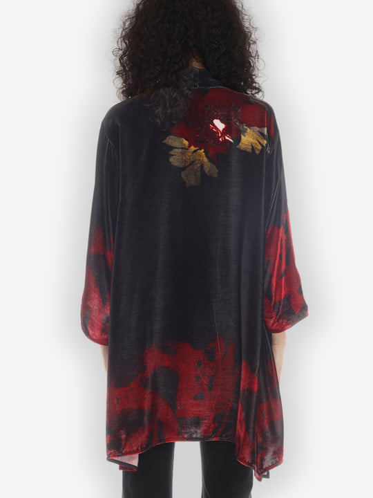 Flower Silk Magic Velvet Kimono
