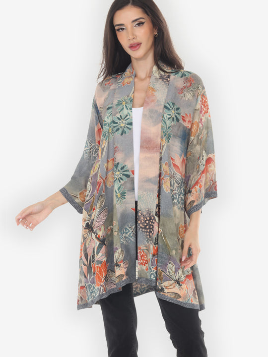 Japanese Modern Dragonfly Kimono Jacket
