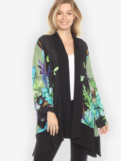 Lotus Sunny Breeze Silk Kimono Jacket - M