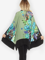 Lotus Sunny Breeze Silk Kimono Jacket - M