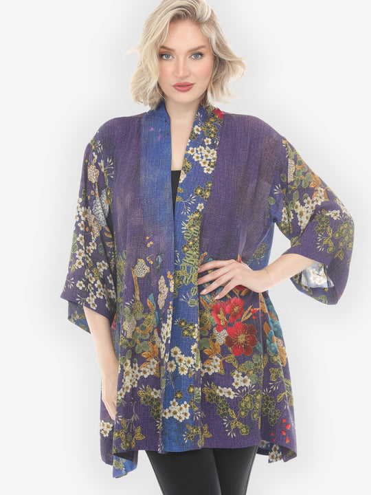 Peony and Blooming Cherry Kimono Jacket