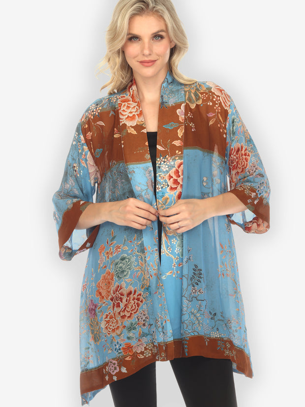 Queenly Radiant Charm in Blue Kimono Jacket