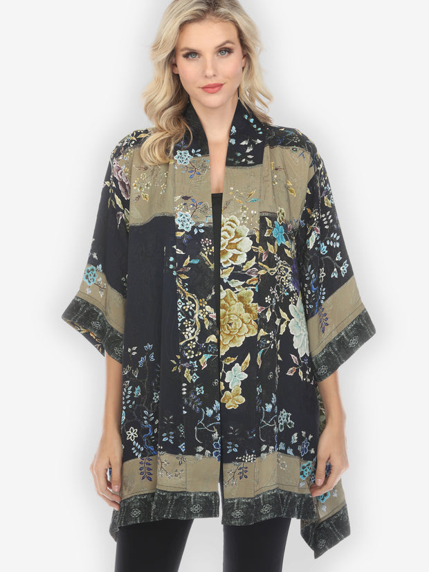 Queenly Radiant Charm in Vintage Silk Kimono