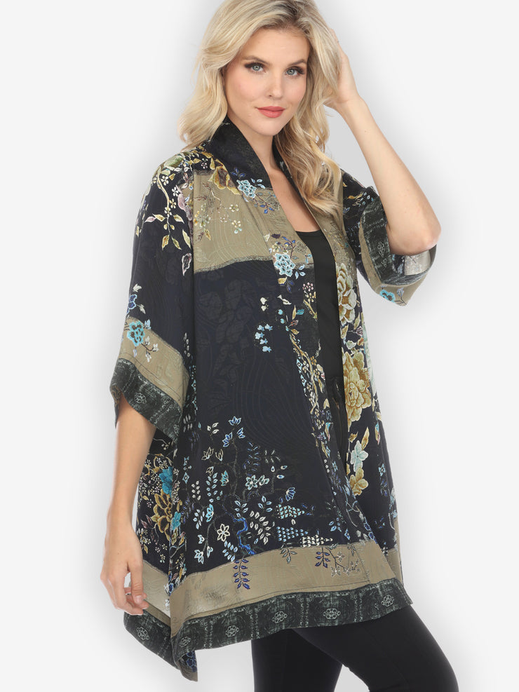 Queenly Radiant Charm in Vintage Silk Kimono