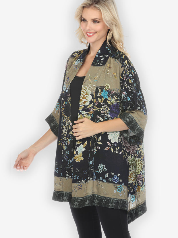 Queenly Radiant Charm in Vintage Silk Kimono